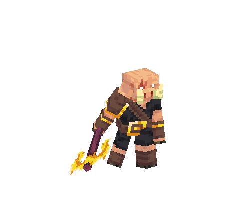 A Piglin Warlord, letting out a fierce battlecry.